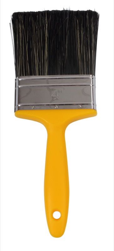 PRODEC 4" PAINT BRUSH  YELLOW MASONRY